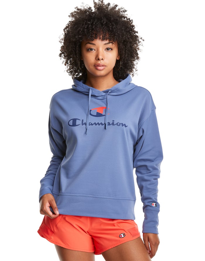 Sudadera Con Capucha Champion Mujer - Game Day Split Logo ( Azules ) 7148306-NO